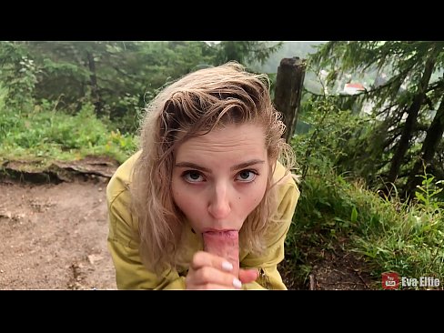 ❤️ Girl swallows cum after a public blowjob - Eva Elfi ☑ Hard porn at us